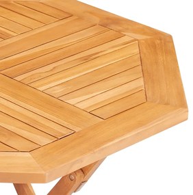 Mesa de jardim dobrável 85x85x76 cm madeira teca maciça