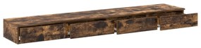 Gavetas de Cama em Carvalho Defumado - 180x36,5x16,5 cm - Feitas de Ma