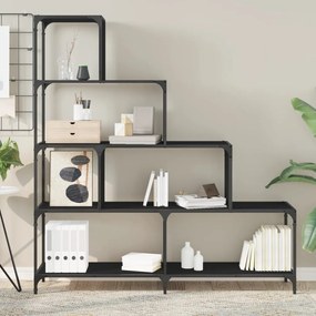 Estante c/ 4 degraus 139x33,5x149 cm derivados madeira preto