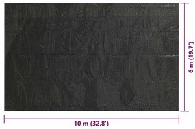 Cobertura retangular para piscina 1000x600 cm PE preto
