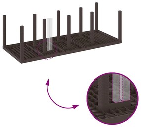 Conjunto de Jantar de Jardim 11 pcs Castanho 250 x 100 x 73 cm