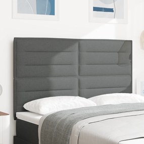 Cabeceira Design Linha Cinza Escuro 160 cm Tecido