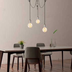 Candeeiro Chandelier Sirin – Preto Níquel – Diâmetro 80 cm x Altura 11
