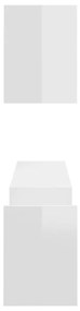 Estantes de parede 2pcs derivados de madeira branco brilhante