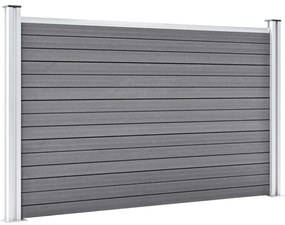 Painel de vedação para jardim 526x106 cm WPC cinzento
