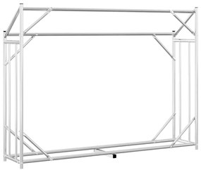Rack de lenha tampa de chuva 151x40,5x110,5 cm aço galvanizado