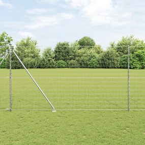 Cerca Euro com 7 Postes de Espeto 1.6x10 m Aço Galvanizado