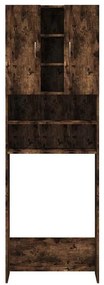 Armário máquina lavar roupa 64x25,5x190 cm carvalho fumado
