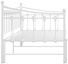 Estrutura sofá-cama de puxar 90x200 cm metal branco