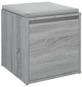 Caixa c/ gaveta 40,5x40x40 cm derivados madeira cinzento sonoma