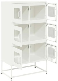 Aparador alto 68x39x123 cm aço branco