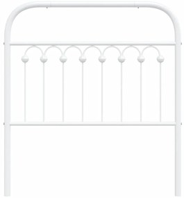 Cabeceira de cama 90 cm metal branco