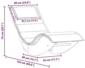 Espreguiçadeiras Balançantes com Almofadas 2 pcs Madeira Sólida de Acá