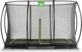 Trampolim retangular de solo Silhouette 244 x 366 cm com rede de segurança - Preto