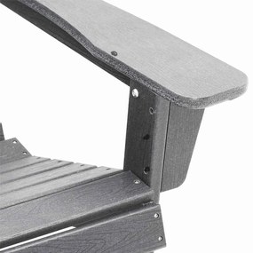 Cadeiras Adirondack vidaXL 2 pcs Cinza Claro 74x82x90 cm HDPE