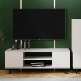 Móvel TV Focus cor caxemira 155 cm com pernas pretas