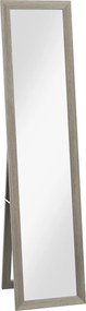 HOMCOM Espelho de Corpo Inteiro 37x157 cm para Pendurar ou Apoiar Espelho Retangular para Sala de Estar Quarto Cinza | Aosom Portugal