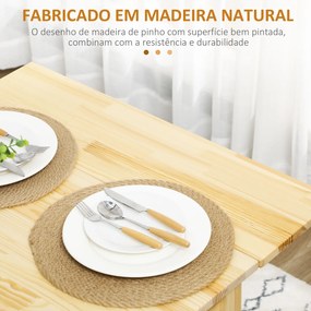 Mesa de Jantar Dobrável Mesa de Madeira Extensível com Laterais Abatíveis para 2-4 Pessoas 120x80x75 cm Madeira