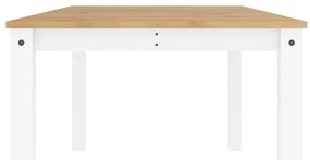 Mesa de jantar Panama 180x90x75 cm madeira pinho maciça branco