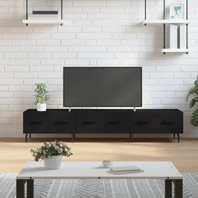 vidaXL Móvel de TV 150x36x30 cm derivados de madeira preto