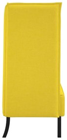 Sofá de Costas Altas Amarelo Claro 109x56x121 cm Tecido