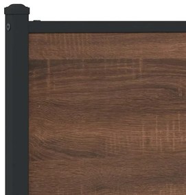 Estrutura cama sem colchão 183x213 cm metal carvalho castanho
