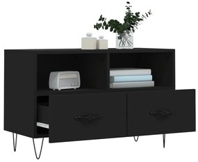 Móvel p/ TV 80x36x50 cm derivados de madeira preto