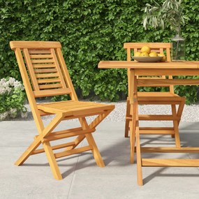 Cadeiras de jardim dobráveis 2 pcs 47x63x90 cm teca maciça