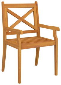 5 pcs conjunto de jantar para jardim madeira de acácia maciça