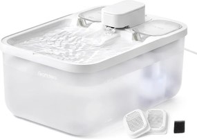 Beberouro para gatos , 4,5 L, silencioso 28,7 x 19,3 x 17,3 cm, com 3 filtros branco