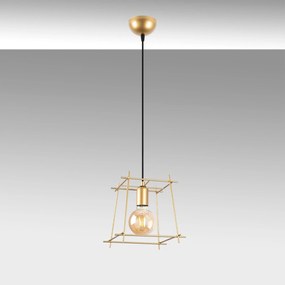Candeeiro de Teto Coman – Ouro Brilhante – 24 x 24 x 122 cm