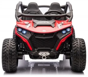 Carro elétrico infantil DRACO 24V 2 Lugares 4x4, Rodas Borracha Vermelho