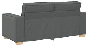 Sofá de 2 lugares cinza escuro 140 cm tecido