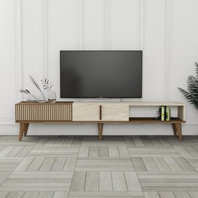 Móvel TV Milan – Nogueira Travertino – 180x40x35 cm