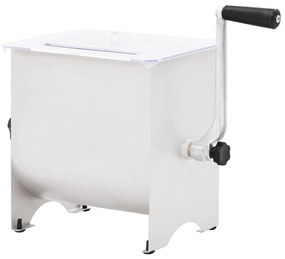 Misturador de carne manual c/ tampa aço inoxidável prateado