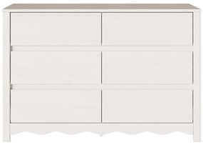 Cômoda "DRAMMEN" Branca 111x43x73,5 cm Madeira Sólida Pinus