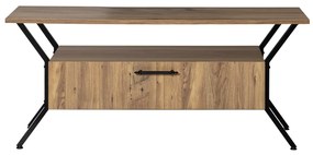 Móvel TV Tarz – Nogueira e Preto – 125x54x35 cm