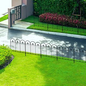 Cercas de Jardim 305x79,5 cm Conjunto de 5 Cercas Decorativas para Jar