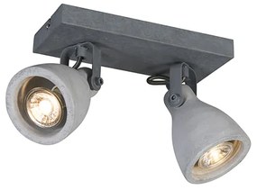 Projetores industriais cinzento cimento 2 luzes - Creto