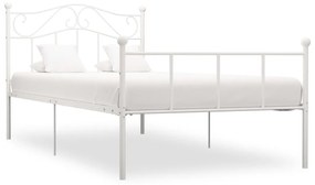 284517 vidaXL Estrutura de cama 100x200 cm metal branco