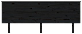 Cabeceira de cama 204x6x82,5 cm pinho maciço preto