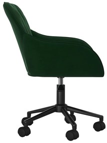 Cadeiras de jantar giratorias 2 pcs veludo verde-escuro