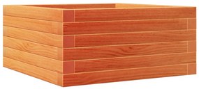 Vaso/floreira de jardim 50x50x23 cm pinho maciço castanho-mel