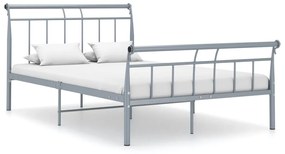 vidaXL Estrutura de cama 120x200 cm metal cinzento