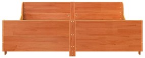 Cama sem colchão 200x200 cm pinho maciço castanho-mel