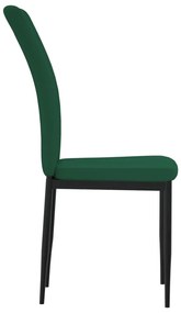 Cadeiras de jantar 2 pcs veludo verde-escuro