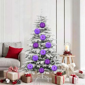 vidaXL Conjunto de Bolas de Natal 9 pcs Lilás