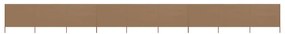 vidaXL Para-vento c\ 9 painéis tecido 1200x80 cm cinzento-acastanhado