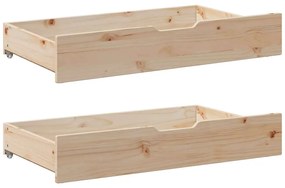 Sofá-cama com gavetas 90x190 cm madeira de pinho maciça