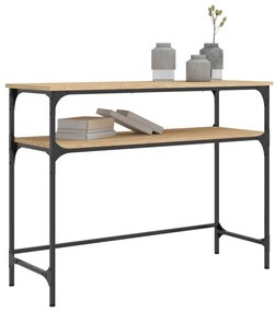 Mesa consola 100x35,5x75cm derivados de madeira carvalho sonoma